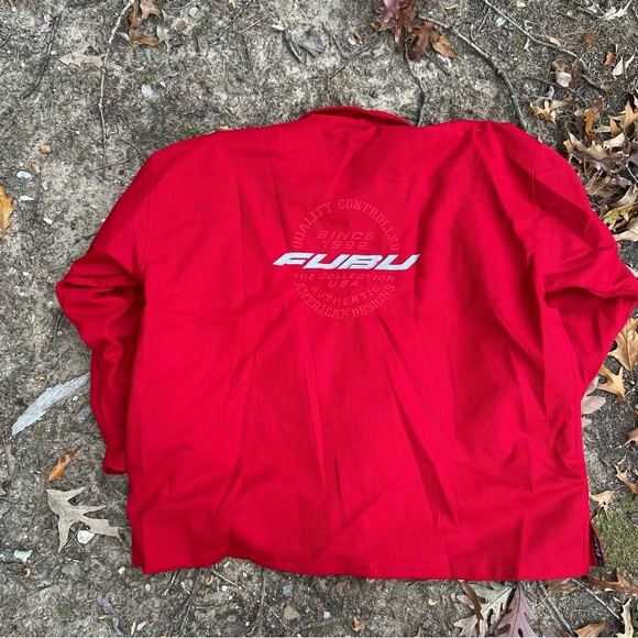 Vintage Fubu 3X Windbreaker and Silk allover print shirt - Picture 5 of 6